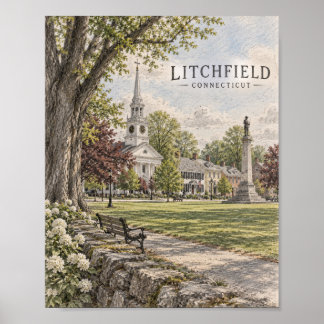 Affiche de Litchfield Connecticut #084