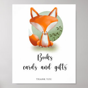 Affiche de livres cartes et cadeaux Renard