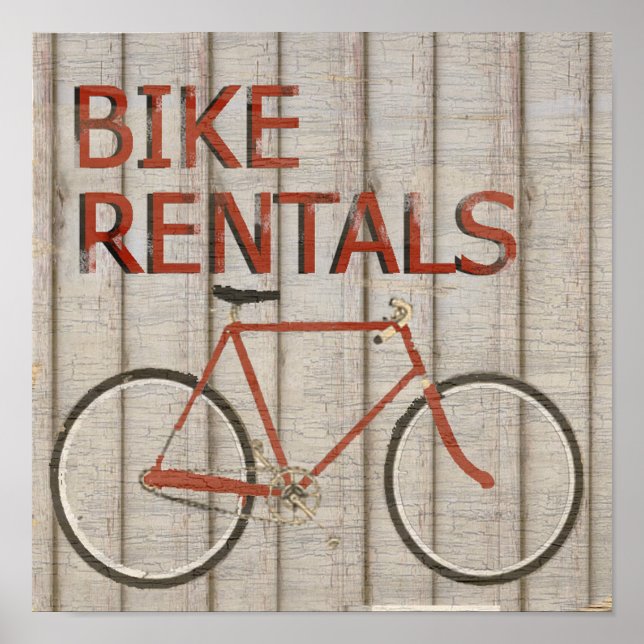 Affiche de location de vélos (Devant)