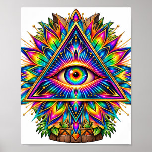 Affiche de l'œil de soleil prismatique