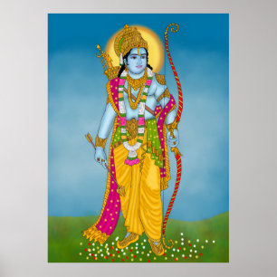 Affiche de Lord Ram – Art mural divin