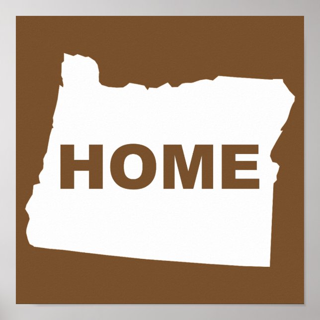 Affiche de l'Oregon, maison loin de l'État (Devant)
