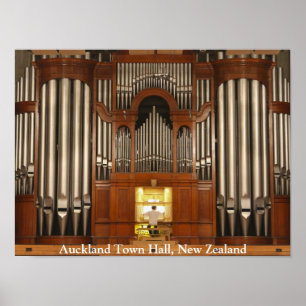 Affiche de l'orgue à tuyaux de l'hôtel de ville d'