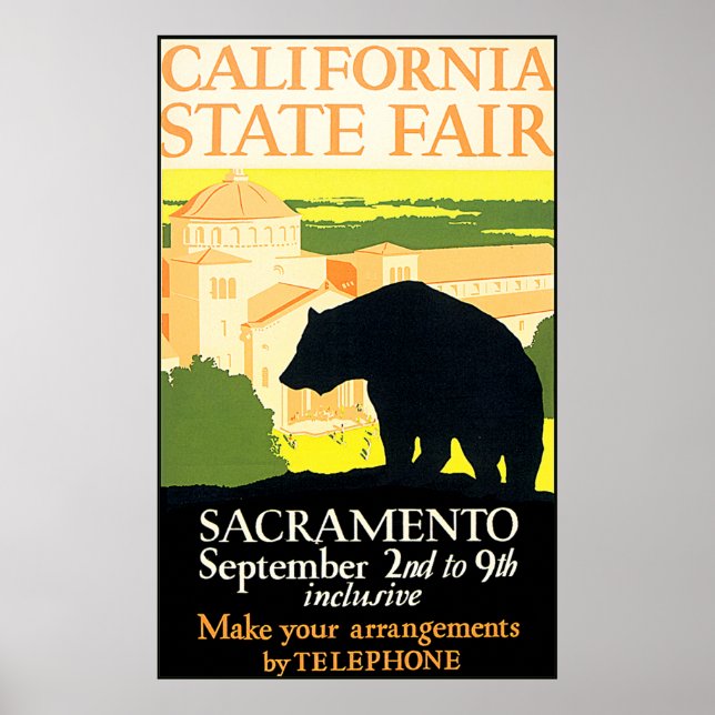 Affiche de l'ours de la Foire de l'État de Califor (Devant)