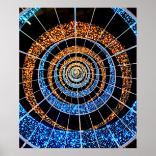 Affiche de lumières scintillantes en spirale – Art