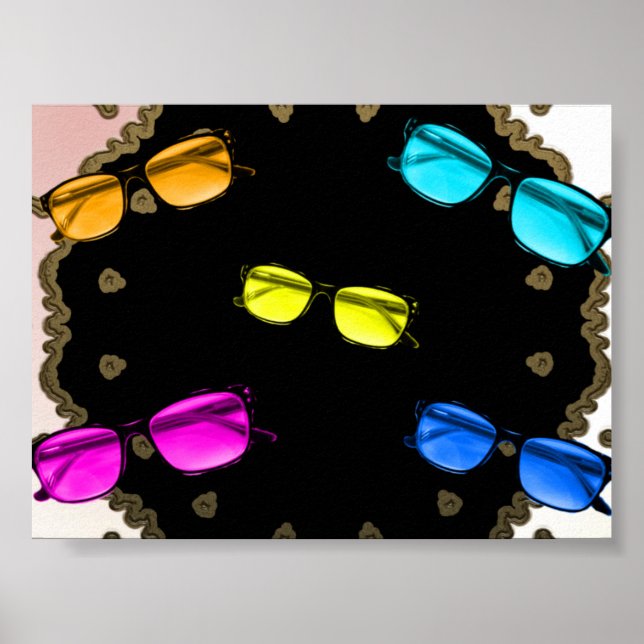 Affiche de lunettes colorées (Devant)
