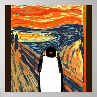 Affiche de manchot de Munch
