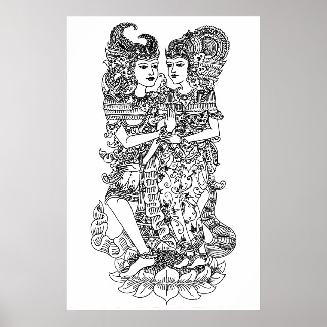 affiche de marionnettes smara ratih wayang (Devant)