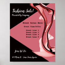 Affiche de marketing d'événements beauté et mode