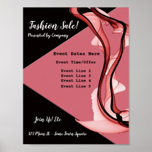 Affiche de marketing d'événements beauté et mode