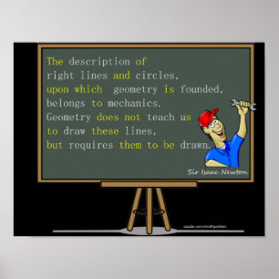 Affiche de mathématiques Isaac Newton