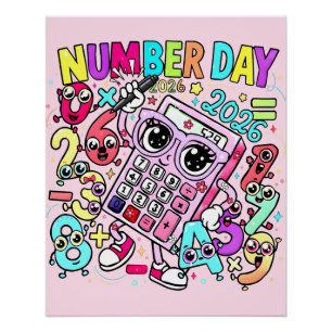 Affiche de mathématiques pour enfants pour la Jour