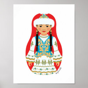 Affiche de Matryoshka kazakhe