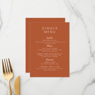 Affiche de menu de mariage minimaliste Simple mari