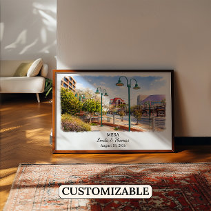 Affiche de Mesa Arizona, Aquarelle, Sur mesure