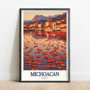Affiche de Michoacán - Art de Michoacán - Papillon