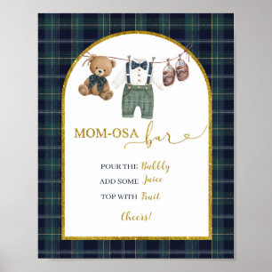 Affiche de Mimosa Baby Shower pour petit gentleman