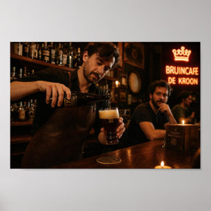Affiche de moment de bière artisanale à la bougie 