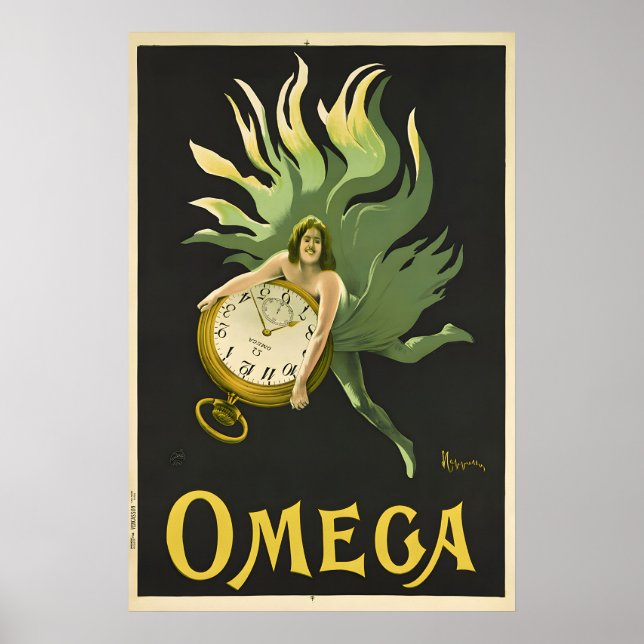Affiche de montre Omega - Affiche de Cappiello (Devant)
