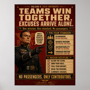 Affiche de motivation au travail d'équipe   Roland