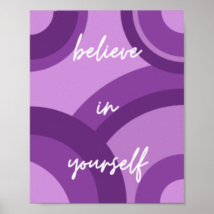 Affiche de motivation Croyez en vous-même Géométri