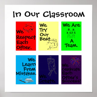Affiche de motivation "Dans notre classe"