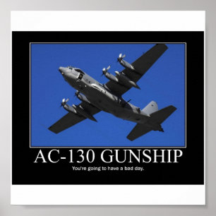 Affiche de motivation de la canonnière AC-130