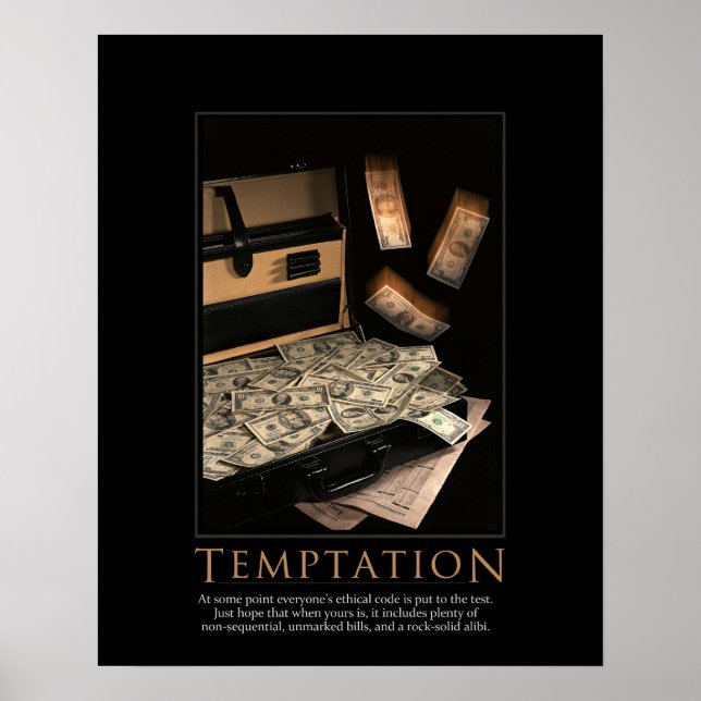 Affiche de motivation de la tentation (Devant)
