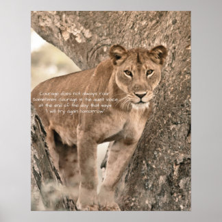 Affiche de motivation du courage