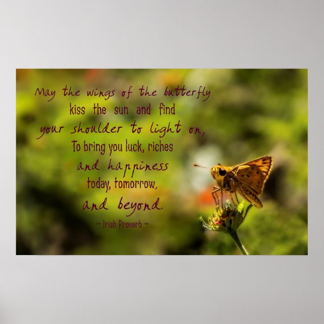 Affiche de motivation du proverbe irlandais (Devant)