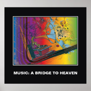 Affiche de motivation pour la musique gramophone r