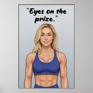 Affiche de motivation pour le fitness – Les yeux s