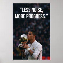 Affiche de motivation pour moins de bruit et plus 