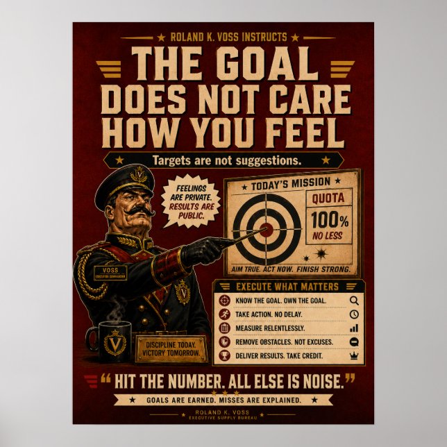 Affiche de motivation pour objectif de vente | Rol (Devant)