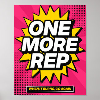 Affiche de motivation pour salle de sport Pop Art 