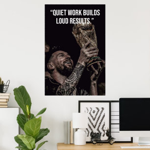Affiche de motivation pour un travail discret pour