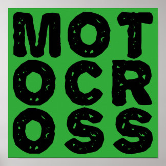 Affiche de moto cross géante avec logo Dirt Bike S