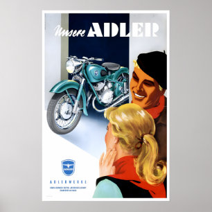Affiche de motos Adler Art de moto Impression de m