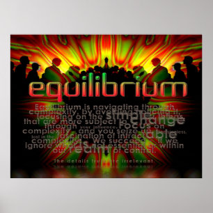 Affiche de mots d'équilibre