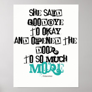 Affiche de mur qu'elle a dite au revoir à