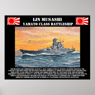 Affiche de Musashi de cuirassé d'IJN