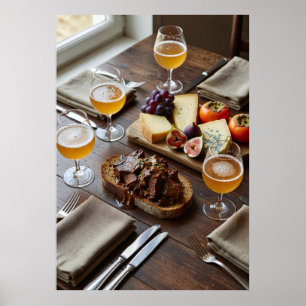 Affiche de nature morte de récolte chaleureuse