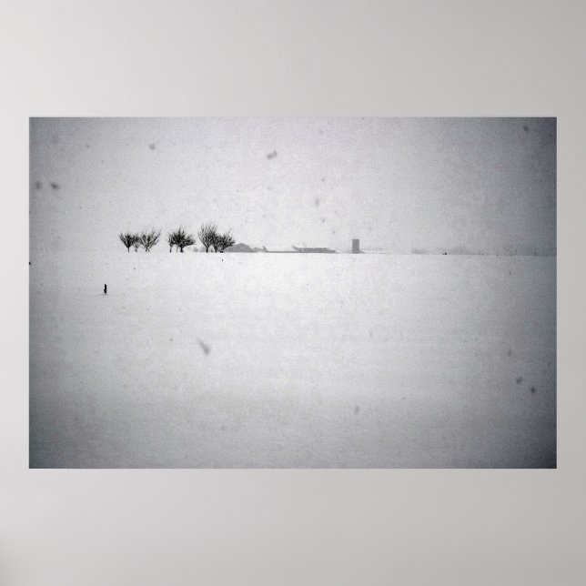 Affiche de neige minimale (Devant)