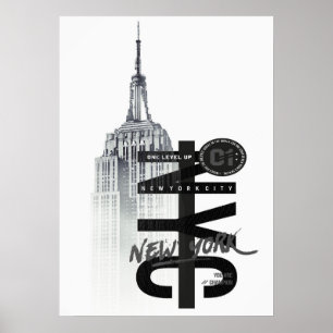 affiche de new york city, nyc skyline art, manhatt