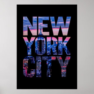 affiche de new york city, nyc skyline art, manhatt