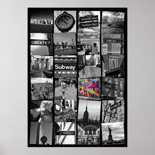 Affiche de New York - collage de photos (Devant)