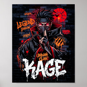 Affiche de ninja du clan urbain Kage