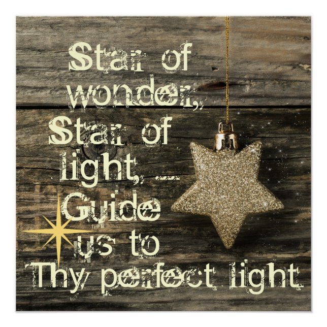 Affiche de Noël Carol Star of Wonder (Devant)