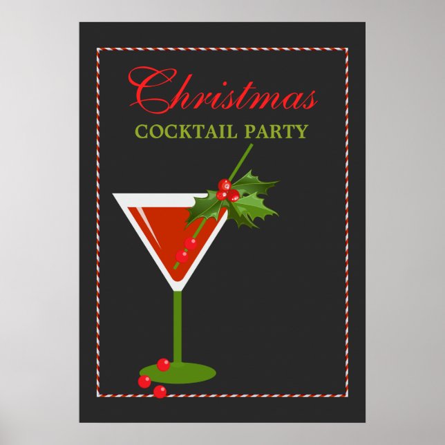 Affiche de Noël Cocktail Party (Devant)