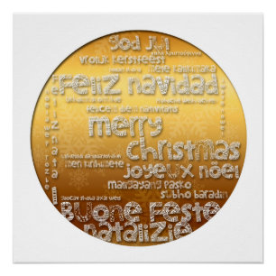 Affiche de Noël internationale Parfait